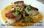 Seared Day Boar Sea Scallops Beach Plum Chef Cape Cod