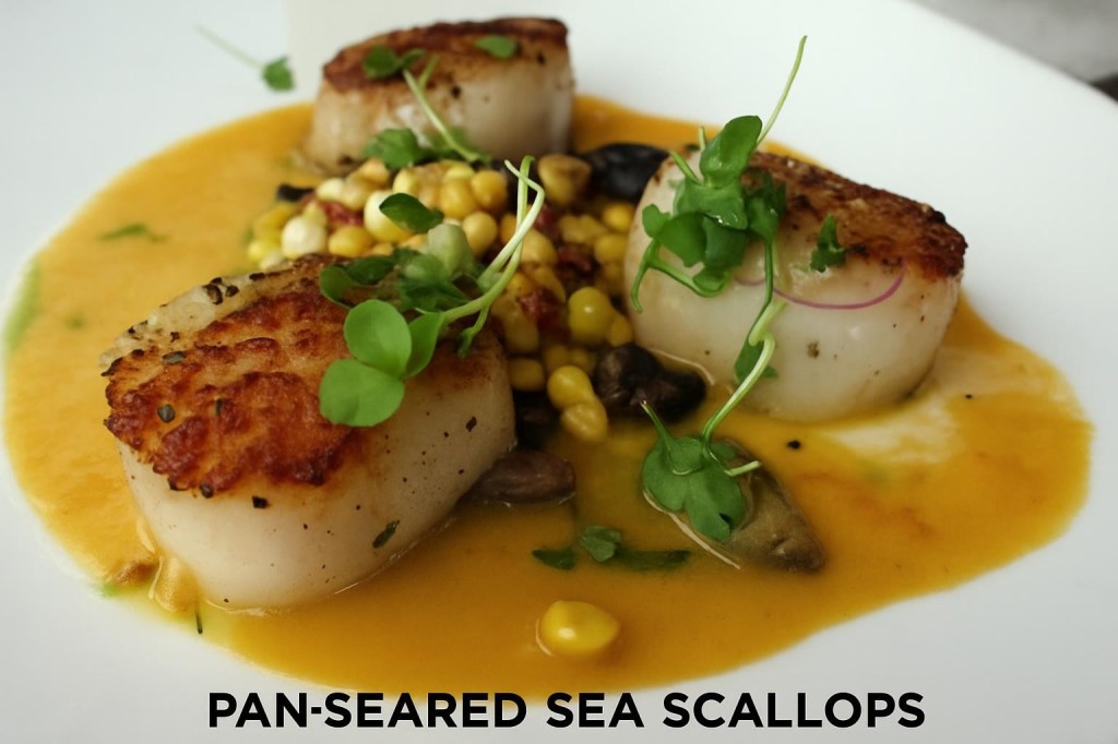 Seared Day Boar Sea Scallops Beach Plum Chef Cape Cod